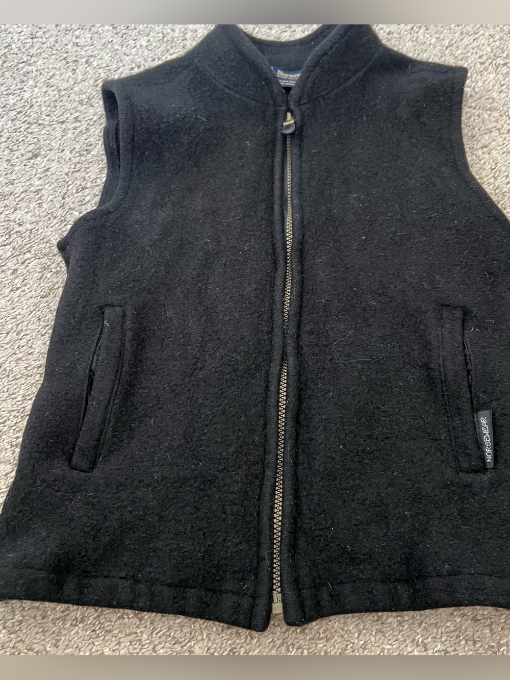 Norsewear Black Women’s Fleece Zip Vest Size Small